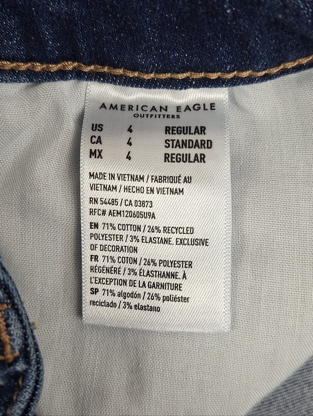 American Eagle Hi-Rise Jegging Skinny Jeans Ne(x)t Level Stretch Size 4 - Picture 8 of 16